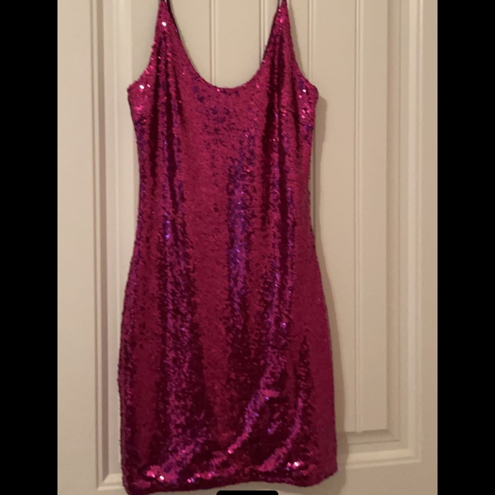 Pink Fashion Nova Sequin Dress